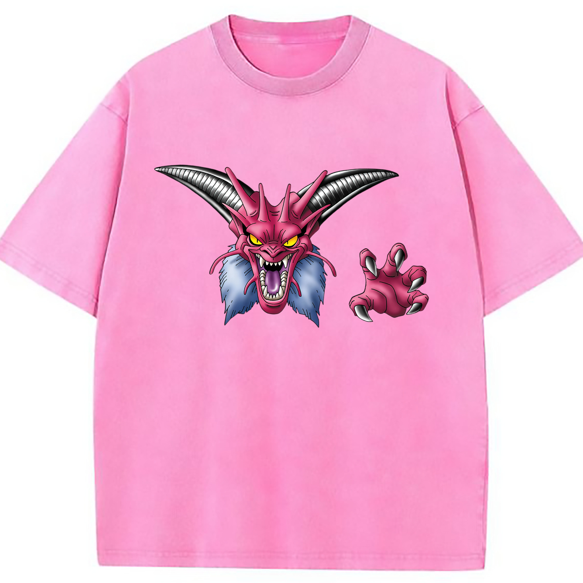 （画像用） ドラゴンクエスト Doragon Kuesuto Dragon Quest 綿100% ヴィンテージ風 半袖Tシャツ（フロントプリント）